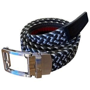 Nexbelt Braided Ratchet Golf Belt Black Grey Adjustable Cut-to-Fit PGA Champs